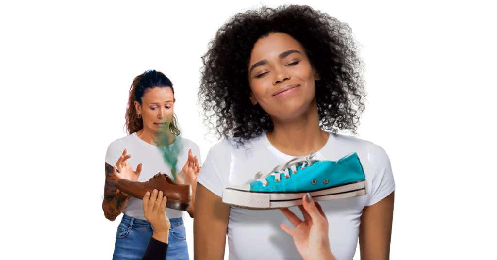 clean smelly shoes